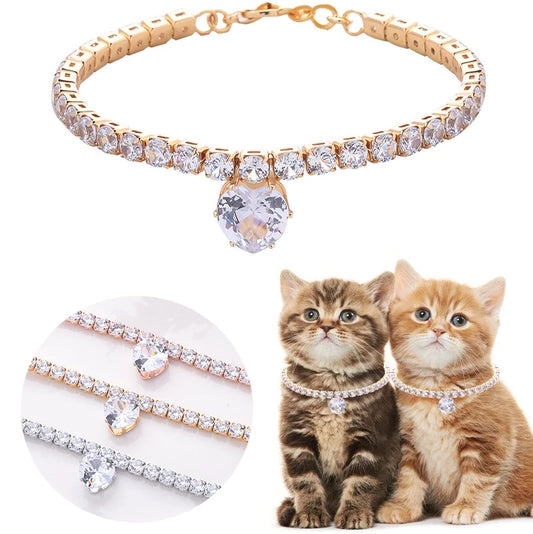 Luxury Rhinestone Cat Collar