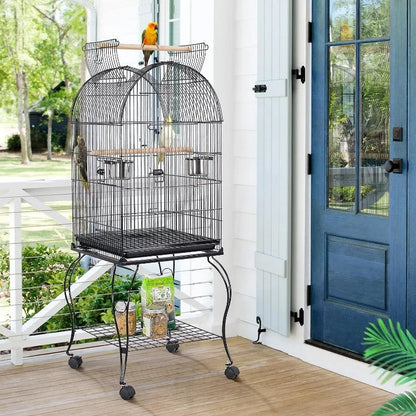 Rolling Dome Open Top Bird Cage