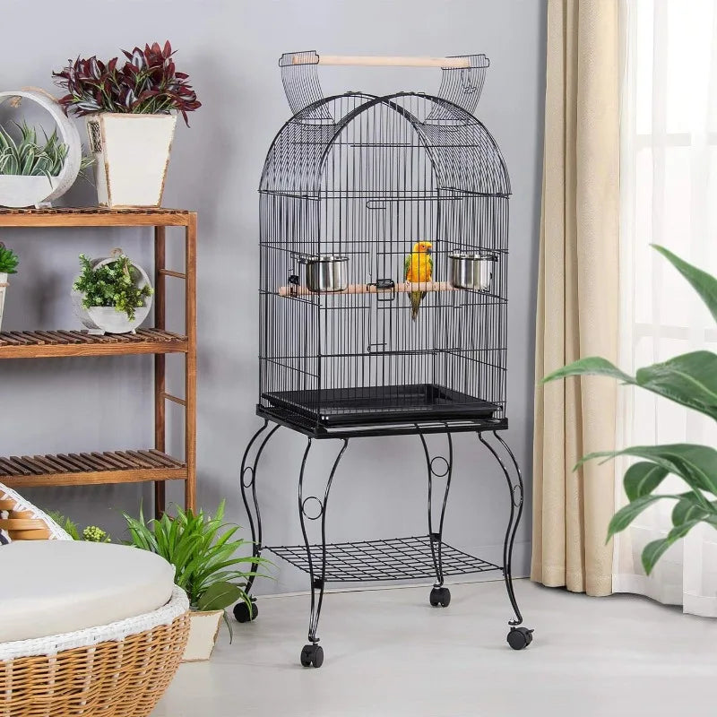 Rolling Dome Open Top Bird Cage