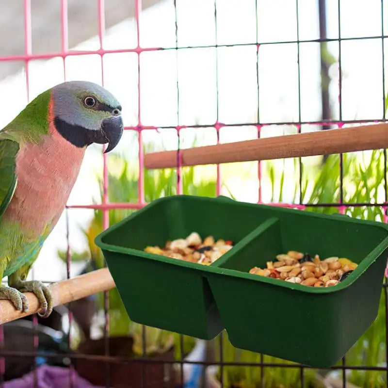 2 In1 Bird Food Water Bowl