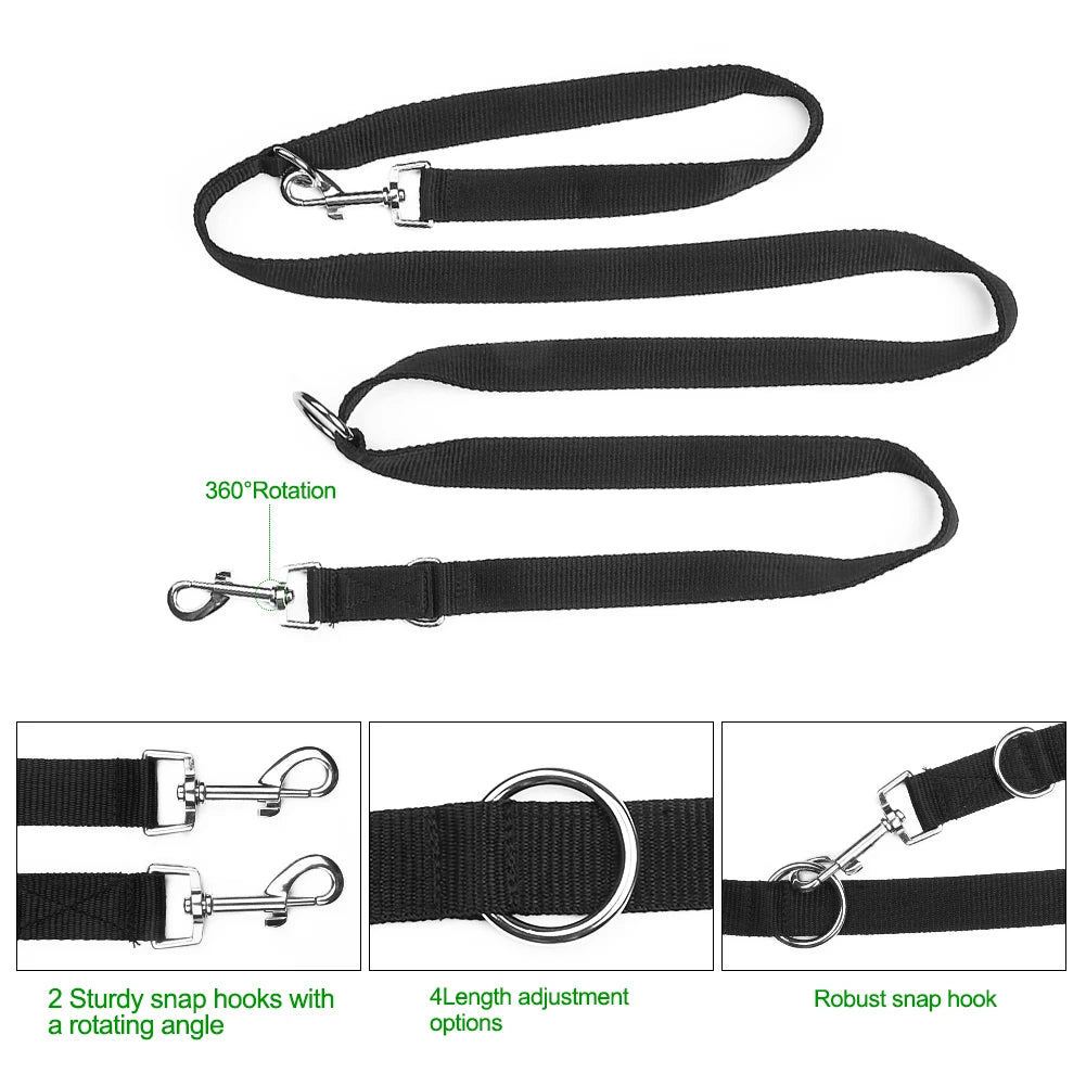 6ft Police Style Training Lead Belt Double Ended