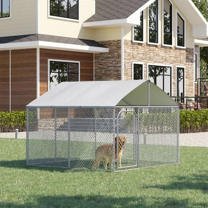 Large Dog Kennel with Waterproof Cover