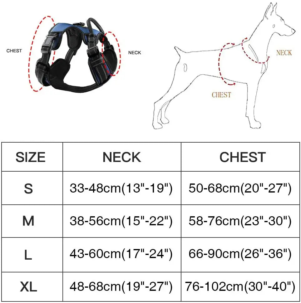 Adjustable Reflective Dog Harness