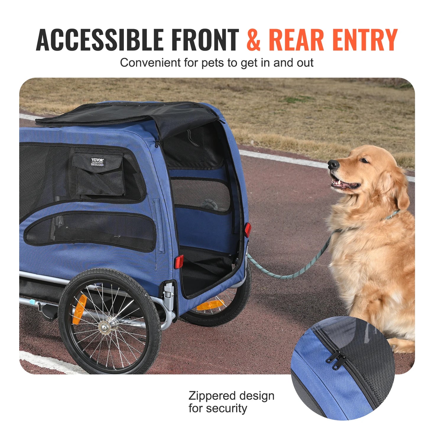 Collapsible Dog Bike Trailer