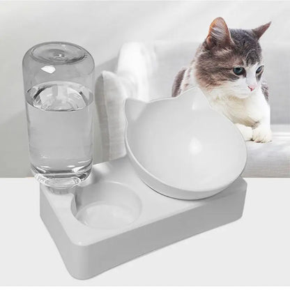 Cat Food Bowl with Water Dispenser