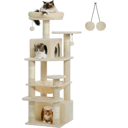 Tall Cat Tower with Hammocks