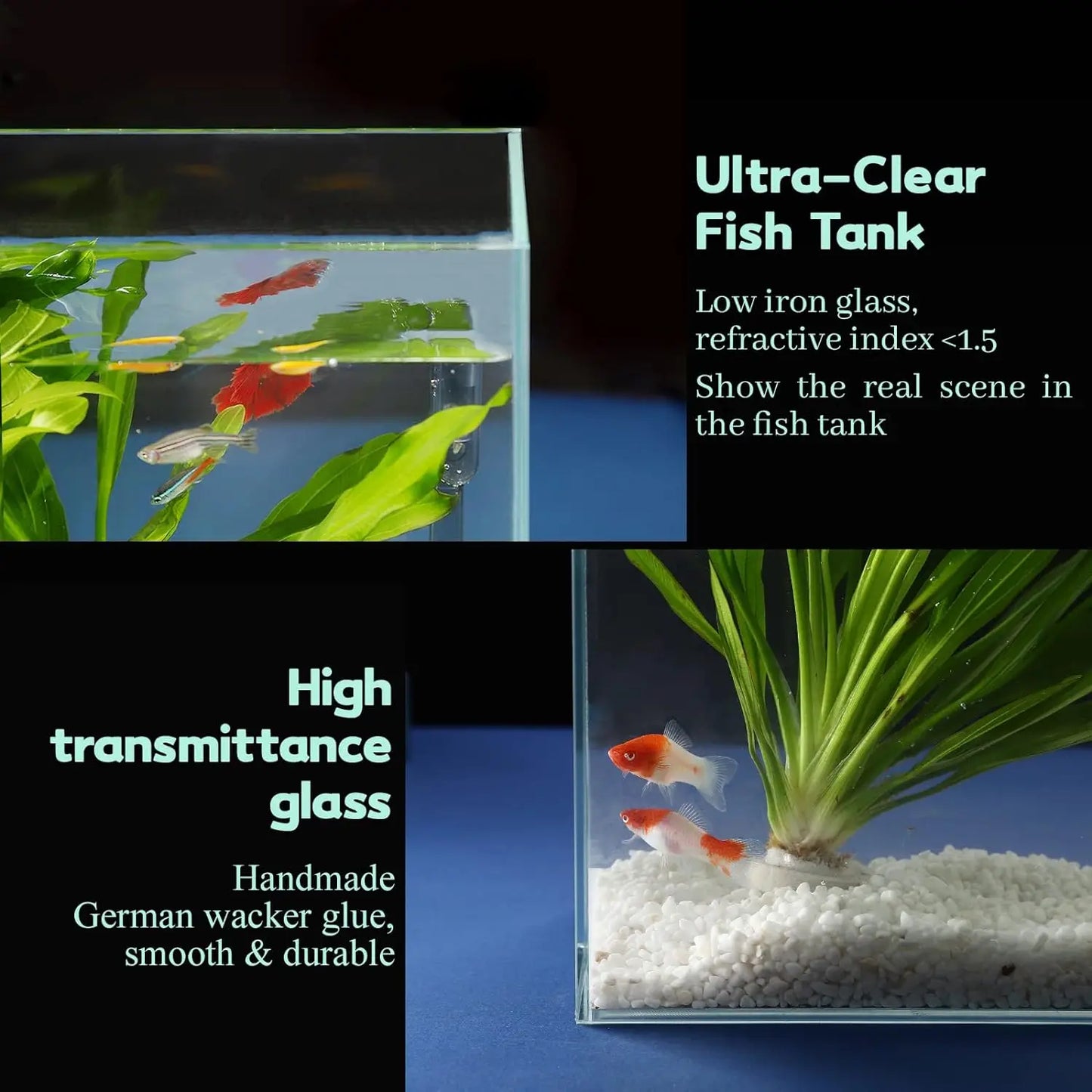 3 Gallon Ultra Clear Glass Fish Tank