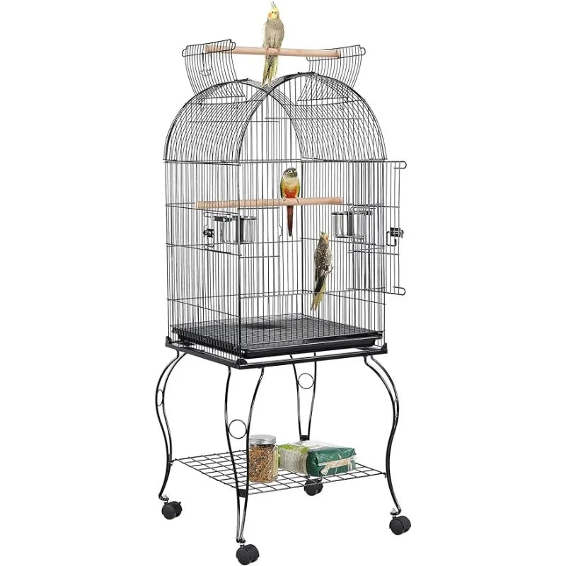 Rolling Dome Open Top Bird Cage