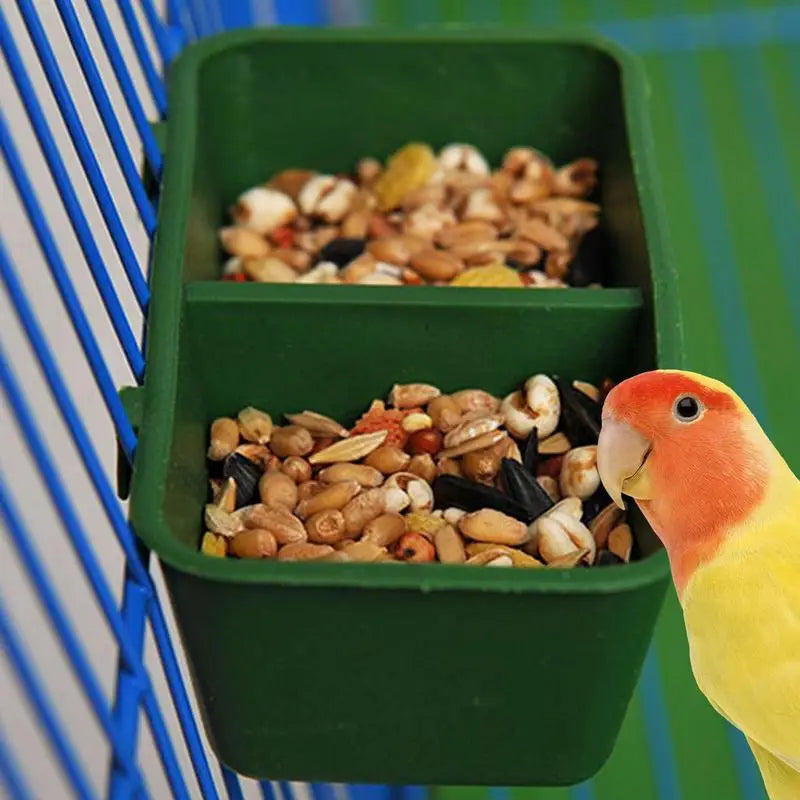 2 In1 Bird Food Water Bowl