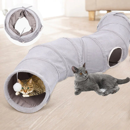 Collapsible Cat Tube with Ball