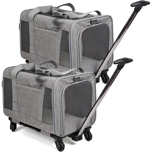 Portable Pet Carrier W/ Wheels